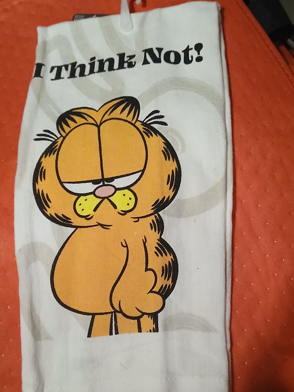 Garfield kitchen decorative hand towel orange white